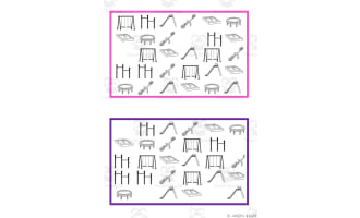 What is missing? Vocabulary Boards - BLACK AND WHITE SET 7