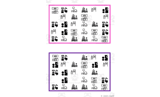 What is missing? Vocabulary Boards - BLACK AND WHITE SET 9