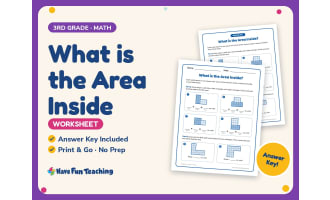 What is the Area Inside Worksheet – 3rd Grade Geometry Practice