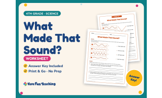 What Made That Sound? Worksheet – 4th Grade Energy Practice
