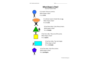 What Shape is That Reading Comprehension Worksheet