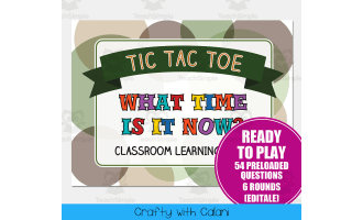 What Time Is It Now Tic Tac Toe Classroom Game