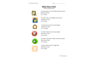 What Time is This Reading Comprehension Worksheet