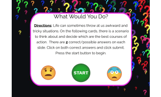 What would you do? Boom Cards about Awkward and Tricky Situations
