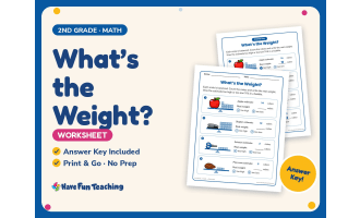 What’s the Weight? Worksheet – 2nd Grade Estimation & Measurement