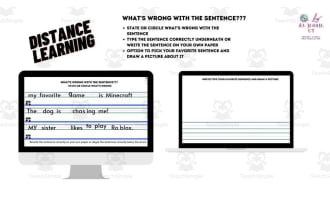 What's Wrong With The Sentence? Distance Learning Slides
