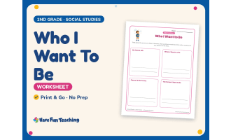 Who I Want To Be Worksheet – 2nd Grade Back to School Practice