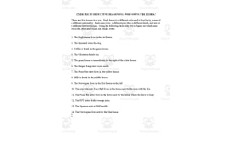 Who Owns the Zebra - Deductive Reasoning Exercise