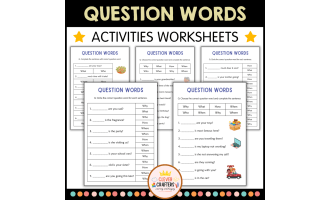 Who, What, When, Where, Why, How: Question Words Worksheet for Grade 1