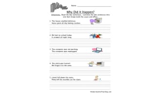 Why did it happen? Cause and Effect Worksheet