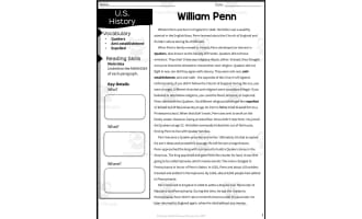 William Penn Reading Packet