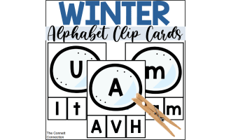 Winter Alphabet Clip Cards