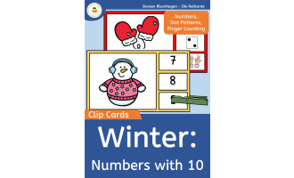 Winter: Clip Cards - Counting within 10 - Number Recognition
