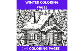 WINTER COLORING PAGES for kids
