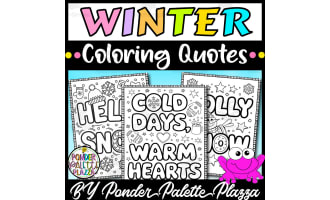 Winter Coloring Quotes - Set 2