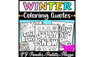 Winter Coloring Quotes - Set 3