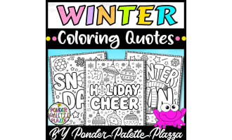Winter Coloring Quotes - Set 4