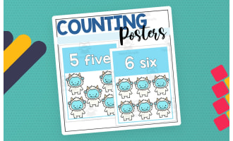 Winter Counting Posters 1-10 with Yetis