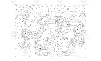 Winter Dot-to-Dot: The Snowman Family