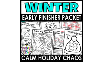 Winter Early Finisher Worksheets | Winter Break