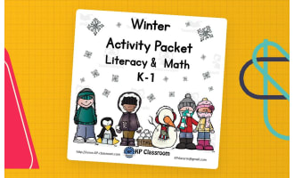 Winter Literacy and Math Activity Packet for K-1