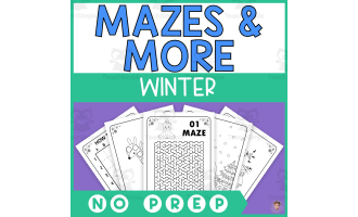 Winter Mazes and Other Activities (200+ Pages)