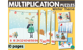Winter Multiplication Puzzle (3-12)