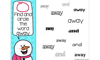 Winter Sight Words, Dolch Pre-Primer, Set B Google Slides
