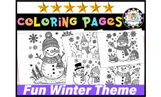 Winter  Snowman Coloring Pages | Winter Snow Coloring Pages