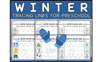 Winter-Themed Prewriting Tracing Lines For Pre-K