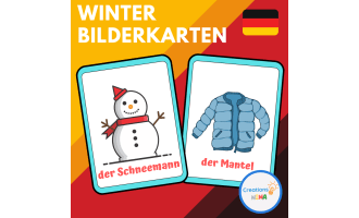 Winter Vocabulary in German.