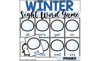 Winter Where's the Penguin Primer Sight Word Game