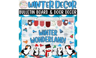 Winter Wonderland! Bulletin Board & Door Decor Kit Ideas For Winter