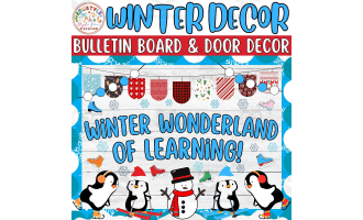 Winter Wonderland of Learning! Winter Bulletin Board & Door Decor Kit