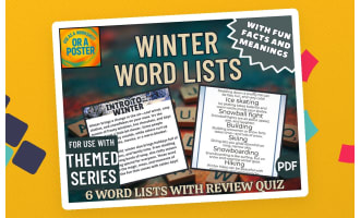 Winter Word List Posters (PDF)
