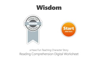 Wisdom Reading Comprehension Digital Worksheet