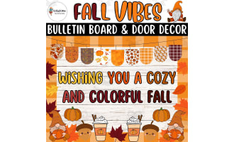 Wishing You a Cozy and Colorful Fall: Bulletin Board and Door Decor
