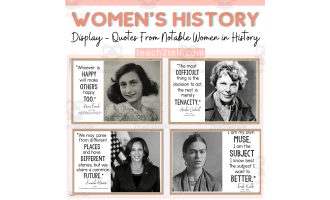 Women's History Month Quote Posters – 30-Pack