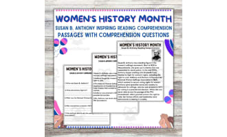 Women's Suffrage Reading Comprehension - The Life of Susan B. Anthony