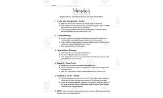 Wonder End of Novel Projects