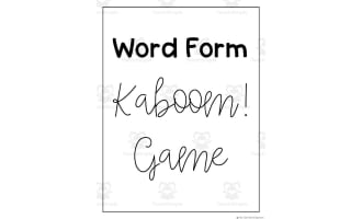 Word Form Kaboom Game