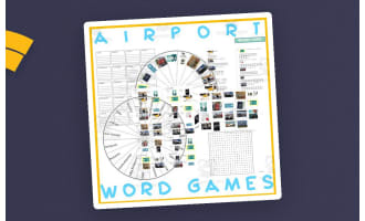 Word Games with Puzzles Crossword Wordsearch Anagram : AIRPORT