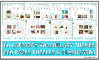 Word Games with Puzzles | Crossword Wordsearch Anagram | BUNDLE
