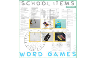 Word Games with Puzzles | Crossword Wordsearch Anagram | SCHOOL ITEMS