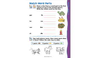 Word Parts and Vowels Set 2 Printable Workbook