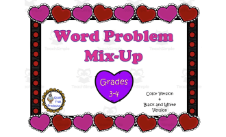 Word Problem Mix-Up - Hearts Theme