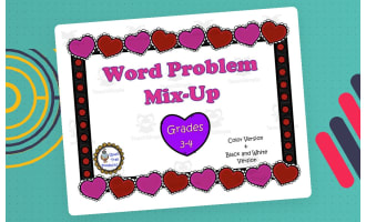 Word Problem Mix-Up - Hearts Theme