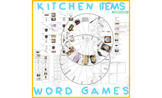 Word Puzzles Crossword Wordsearch Anagram KITCHEN