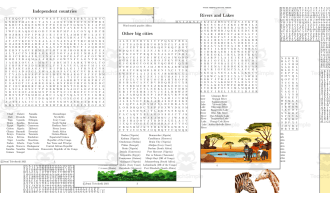 Word search puzzles about Africa