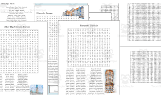 Crossword puzzles about Europe by Teach Simple